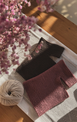 Sweterek 100% wełna merino - BRUDNY RÓŻ